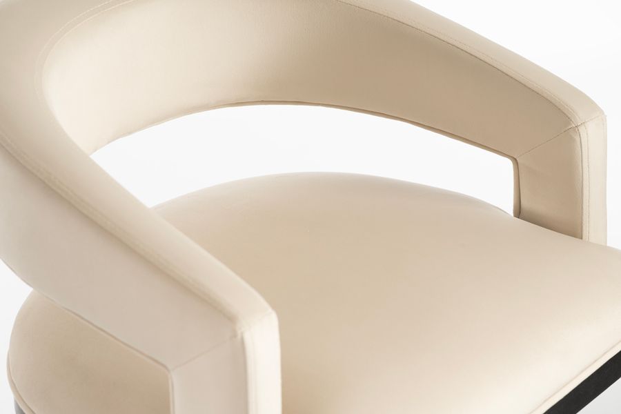 Madison Dining Chair - Chalk - Black frame-view5