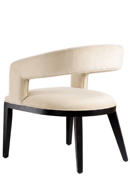 Madison Dining Chair - Chalk - Black frame-view3