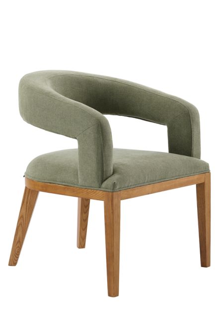 Sia 4-6 Seat Chestnut Dining Table and 4 Madison Sage Green Chairs-view4