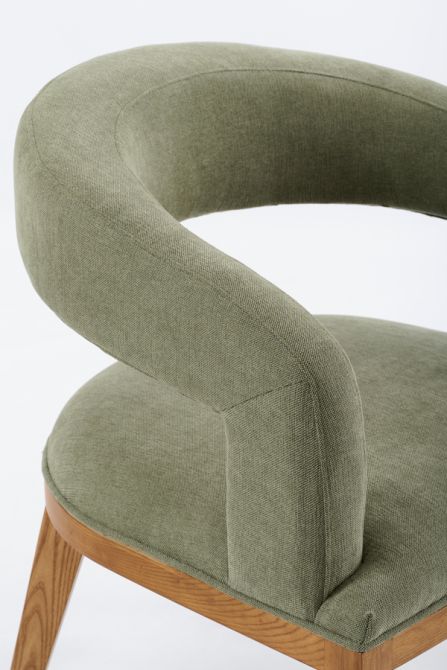 Sia 4-6 Seat Chestnut Dining Table and 4 Madison Sage Green Chairs-view6