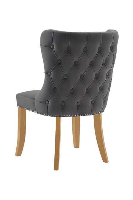 Margonia Dining Chair - Storm Grey - Natural legs  - Image #0