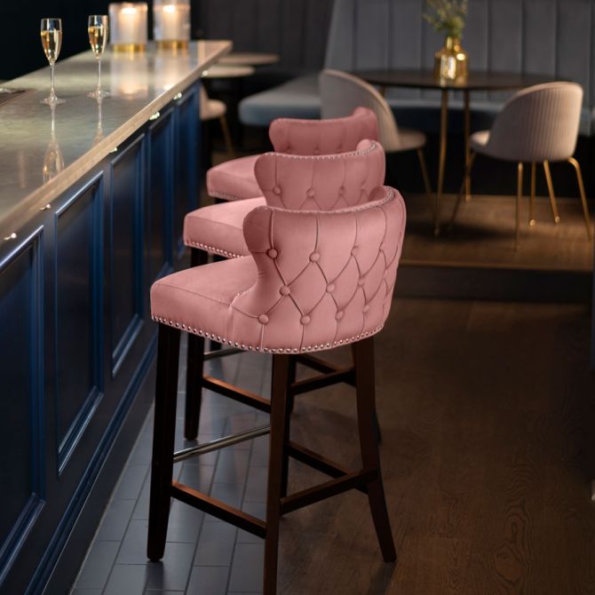 Margonia Bar stool Blush Pink - Image #0