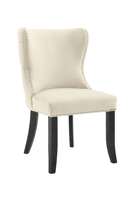 Margonia Chaise de salle à manger, piétement noir - Sable blanc-view3