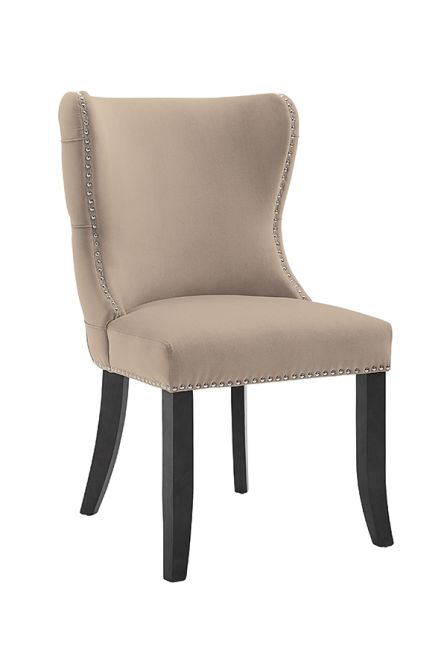 Margonia Chaise de salle à manger, piétement noir - Taupe-view2