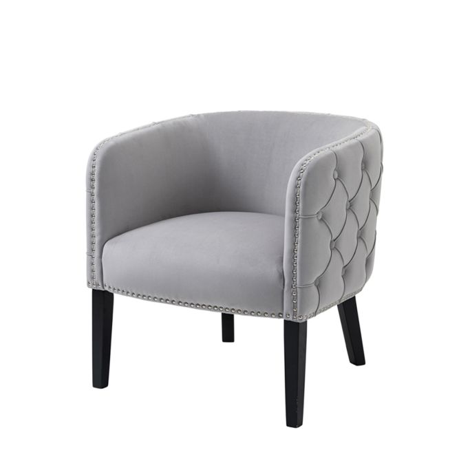 Margonia Tub Chair Dove Grey, Tub Chair Grey Fabric