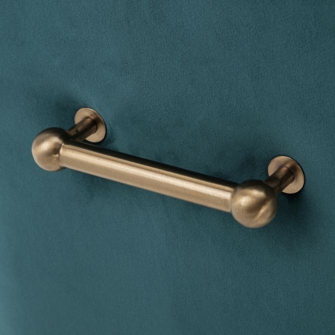 Mason Barkruk Pauw Blauw - Geborsteld Gouden Onderstel-view4