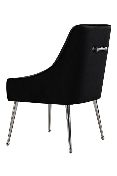 My Furniture Mason Dining Chair, Crushed Velvet Dining Chairs With Black Legs