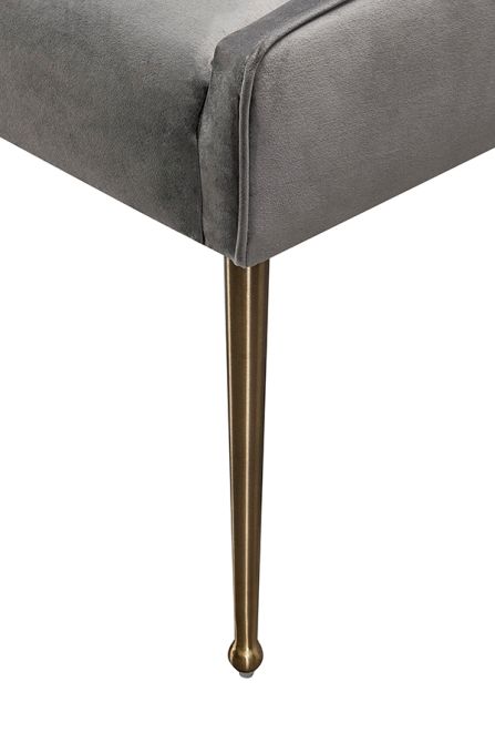 Mason Dining Chair Dove Grey - Brushed Gold Legs - Image #0