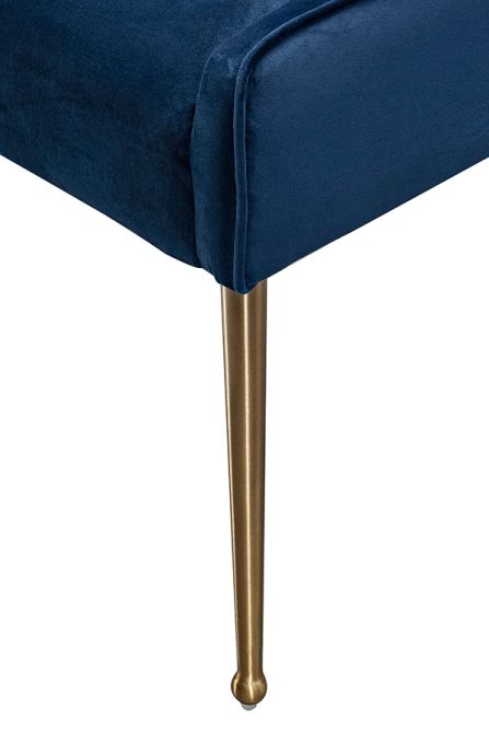 Mason Dining Chair Navy Blue - Brushed Gold Legs - Image #0