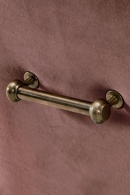 Mason - Silla de comedor rubor rosa - Patas de oro cepillado - Imagen #0