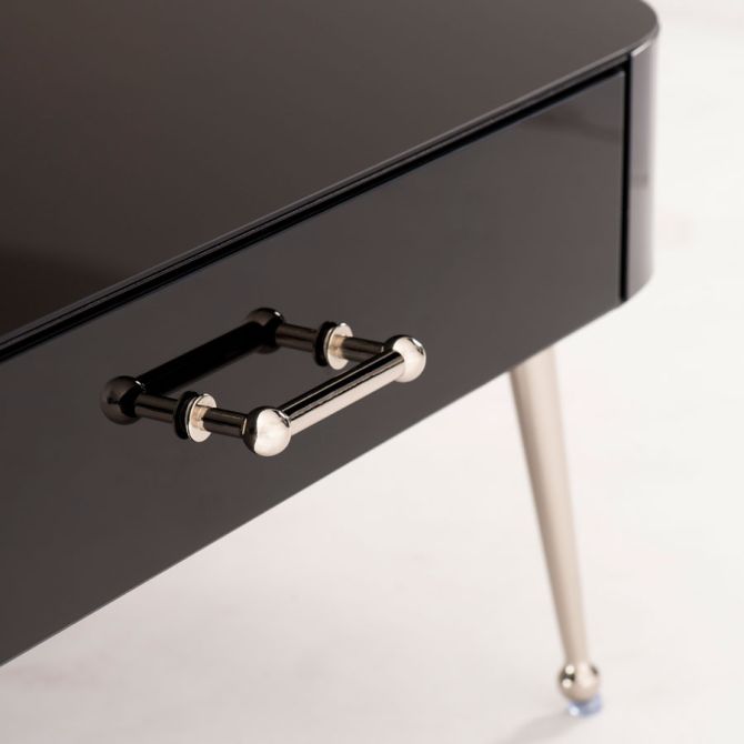 Mason Soffbord i Svart Glas – Blanka Ben i Silver-view3