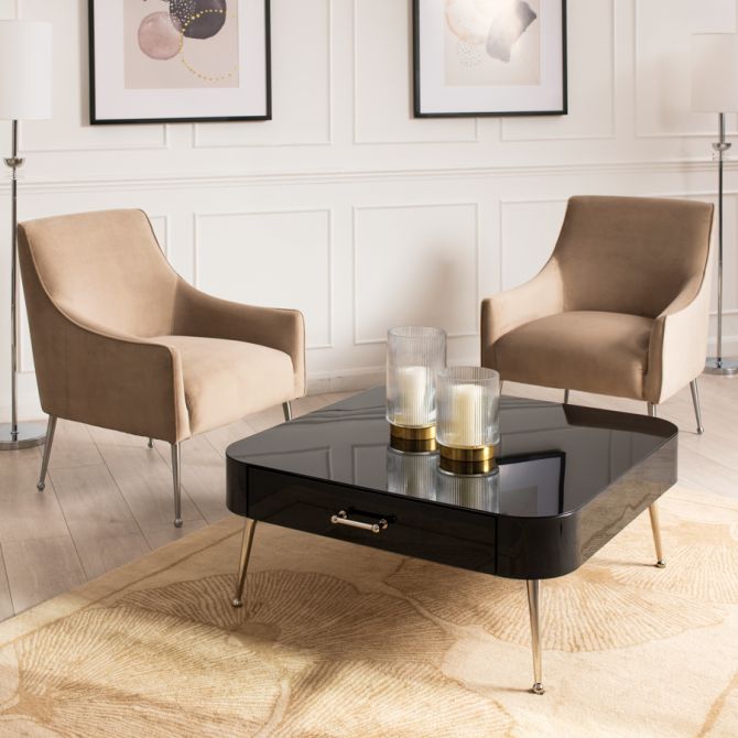 Mason Soffbord i Svart Glas – Blanka Ben i Silver-view5