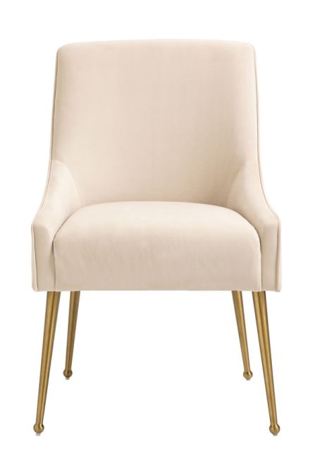 Mason Chaise de Salle à Manger - Craie - Piétement Or Brossé-view5