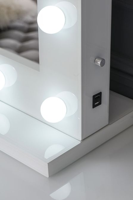 Melissa Sminkspegel - Vit Glas-view3