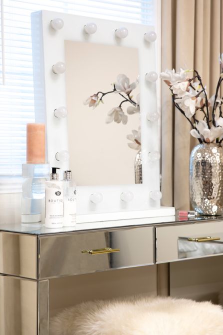 Melissa Sminkspegel - Vit Glas-view2