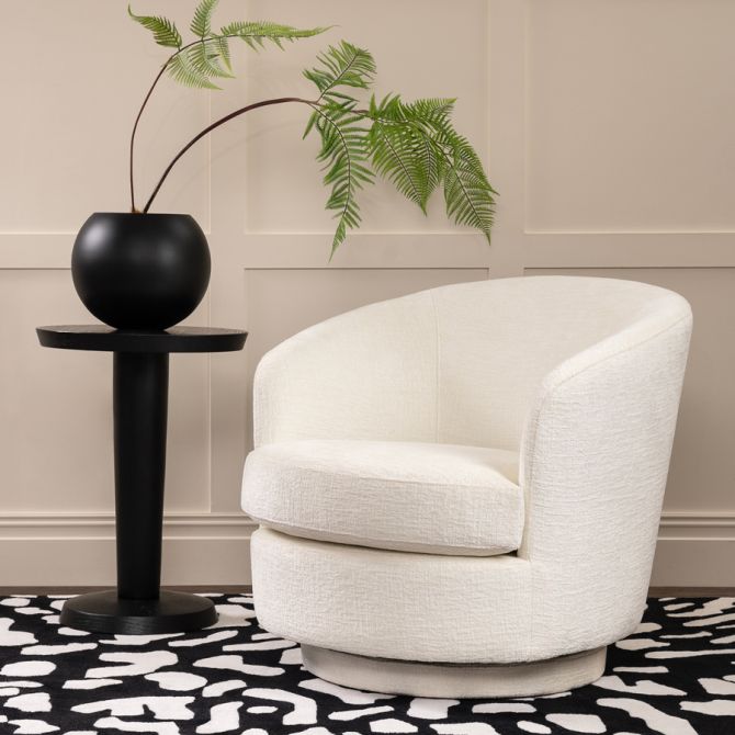 Melville Sedia girevole - Avorio-view2