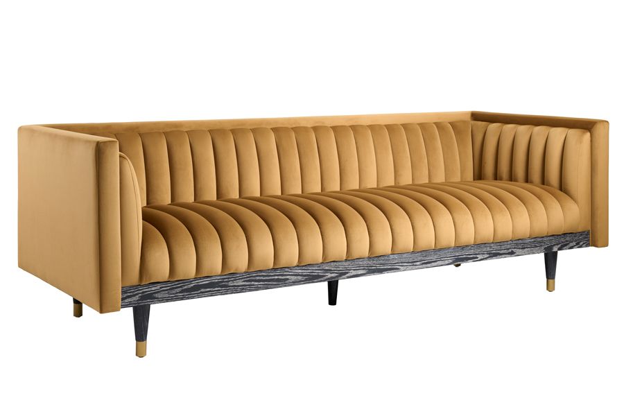 Metz Three Seater Sofa - Camel-view3