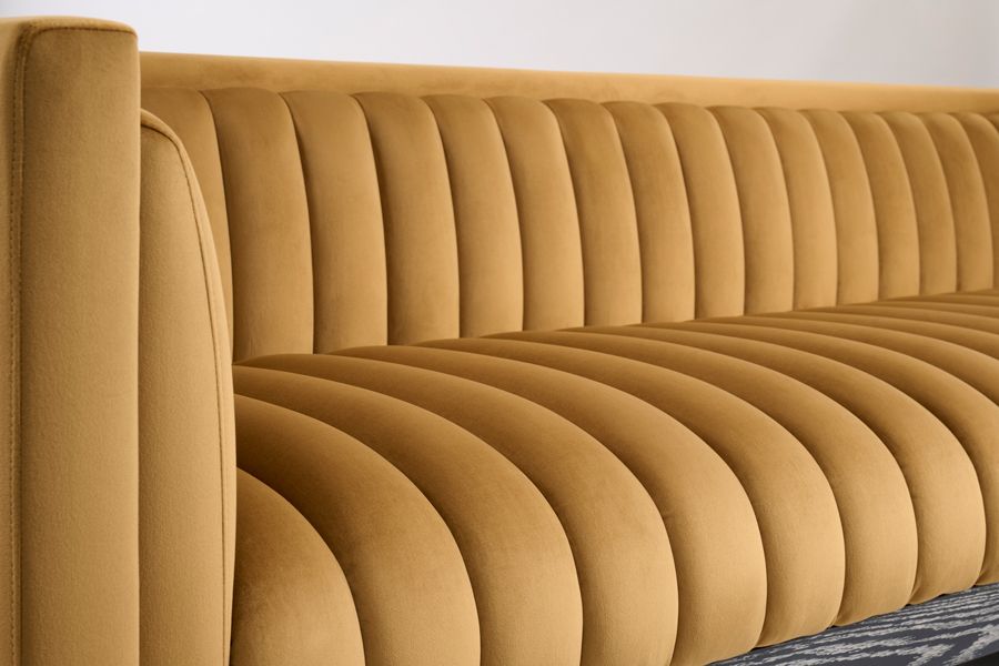 Metz Three Seater Sofa - Camel-view5