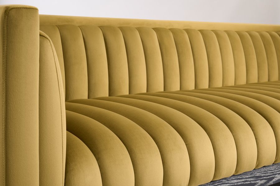 Metz Three Seater Sofa - Olive-view4