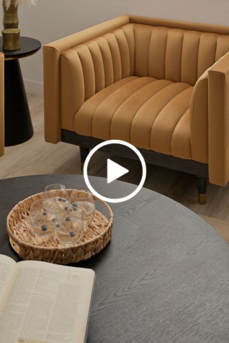 Metz Armchair - Camel-view3