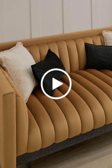 Metz Two Seat Sofa - Camel-view3