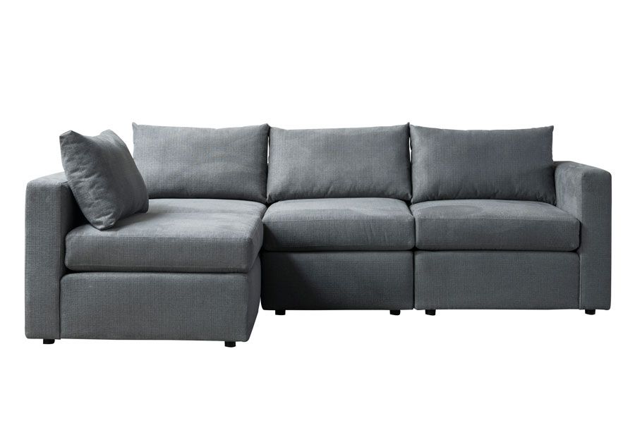 Miller Three Seat Corner Sofa - Left or Right Hand – Charcoal - Image #0