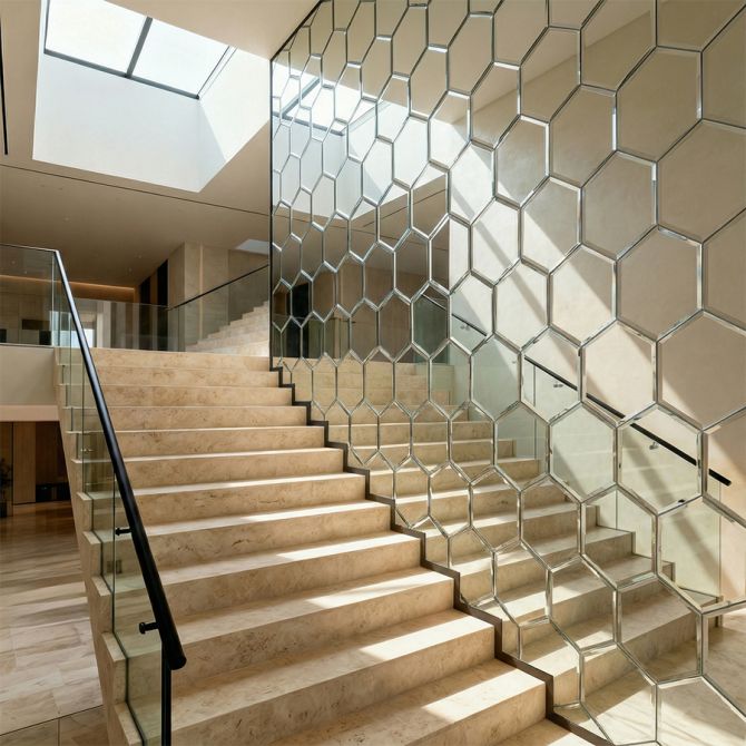 Wandtegels van Spiegelglas Hexagonaal Pak-view2