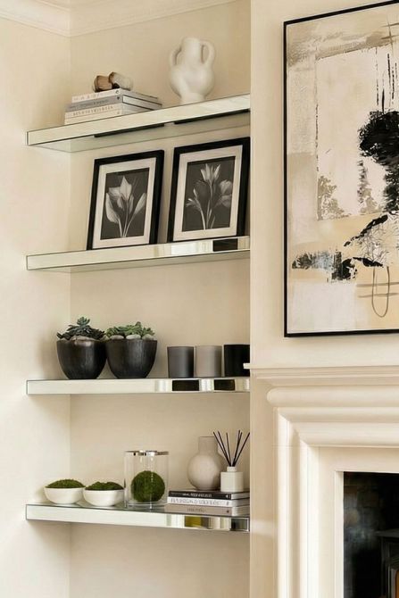 Luxuriöses Verspiegeltes Hängeregal - 90cm-view2