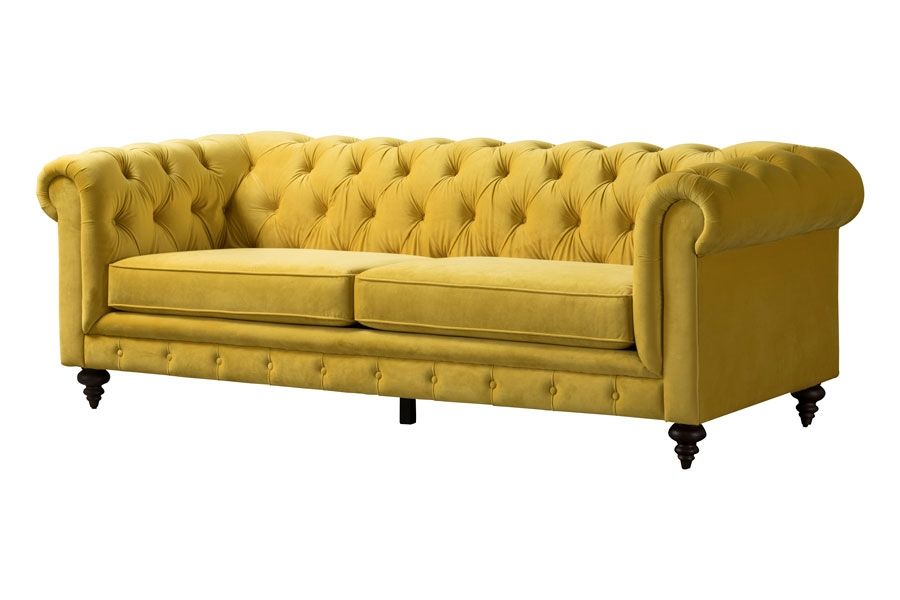 Monty Three Seat Sofa - Mustard - Image #0