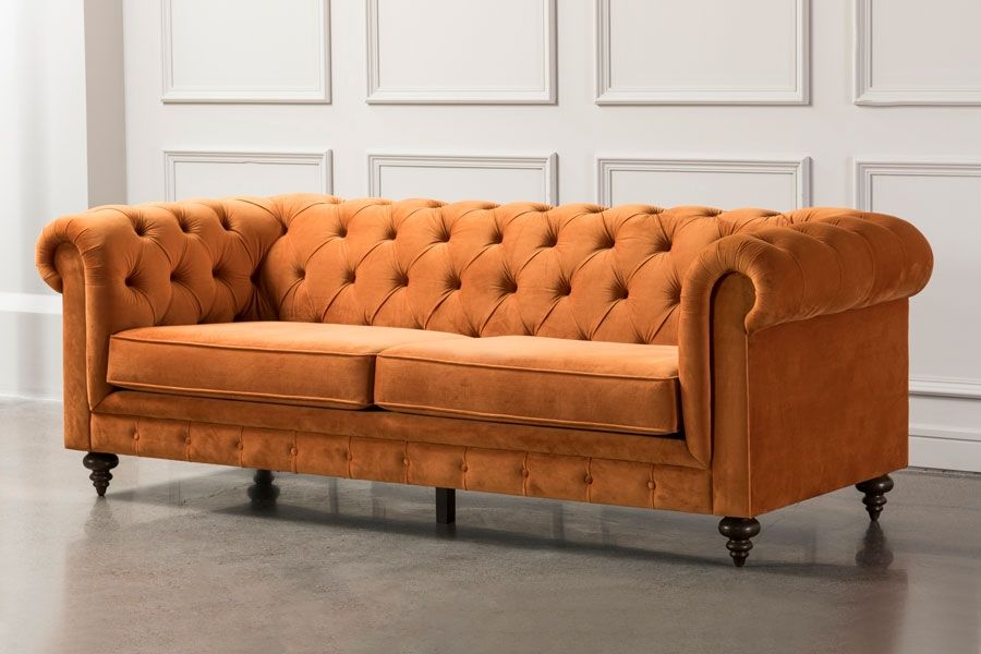 Monty Three Seat Sofa - Pumpkin - Image #0