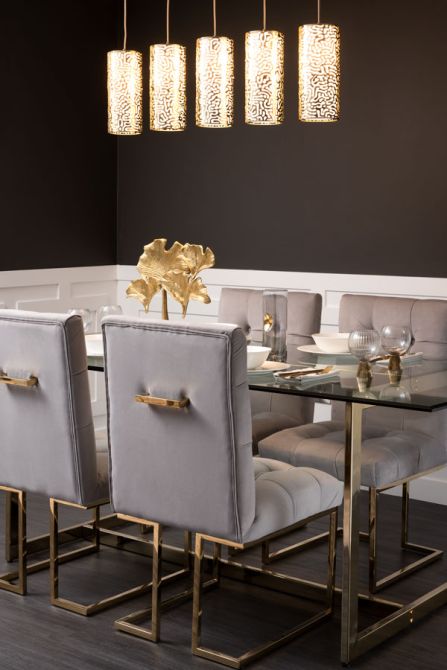 Moray Lámpara Colgante con Cinco Luces Latón-view2