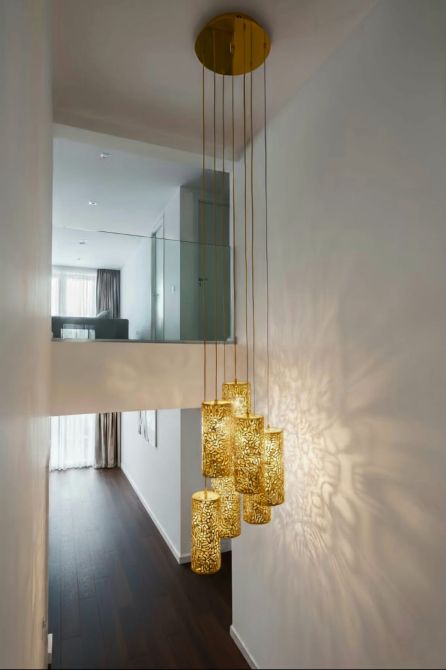 Moray Seven Light Pendant Brass -view2