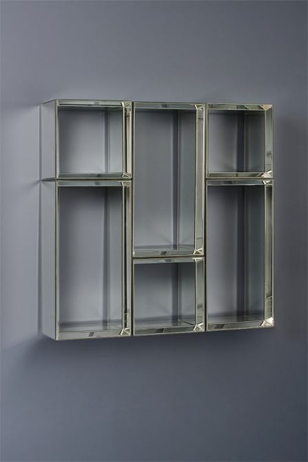 Uno - Mensola a specchio quadrata da parete - Immagine #0
