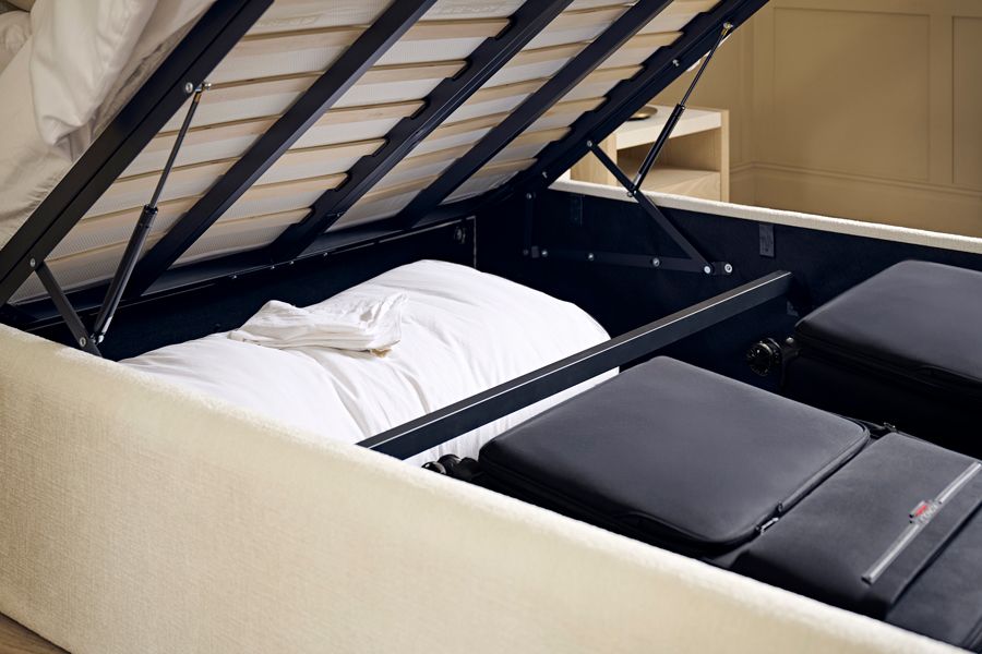 Munich Säng med Förvaring – Ivory Chenille-view7