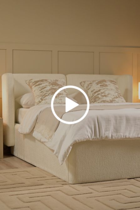 Munich Säng med Förvaring – Ivory Chenille-view3