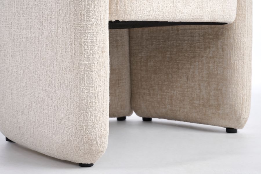 Munich Chaise de salle à manger – Taupe Clair Chenille-view5