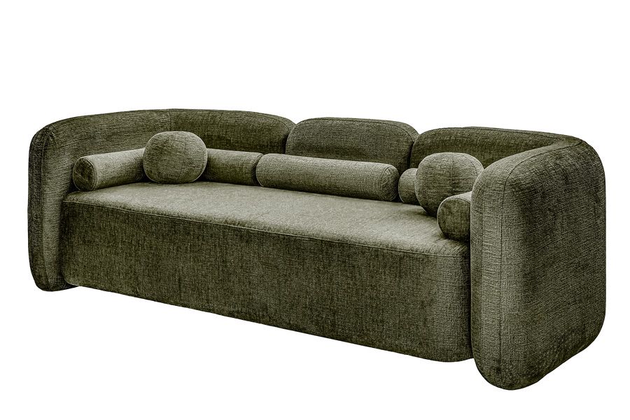 Munich Three Seat Sofa - Forest Green-view2