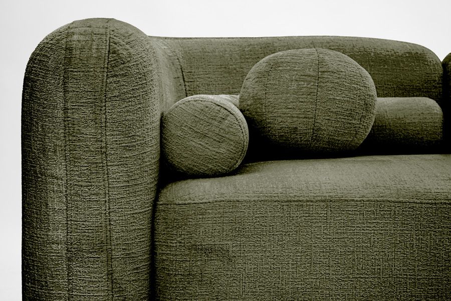 Munich Three Seat Sofa - Forest Green-view4