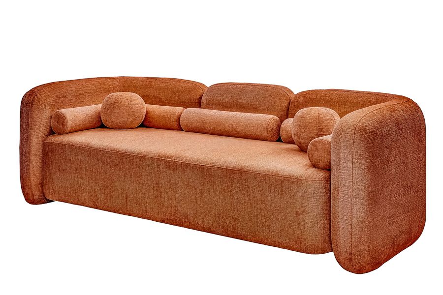 Munich Three Seat Sofa - Terracotta-view2