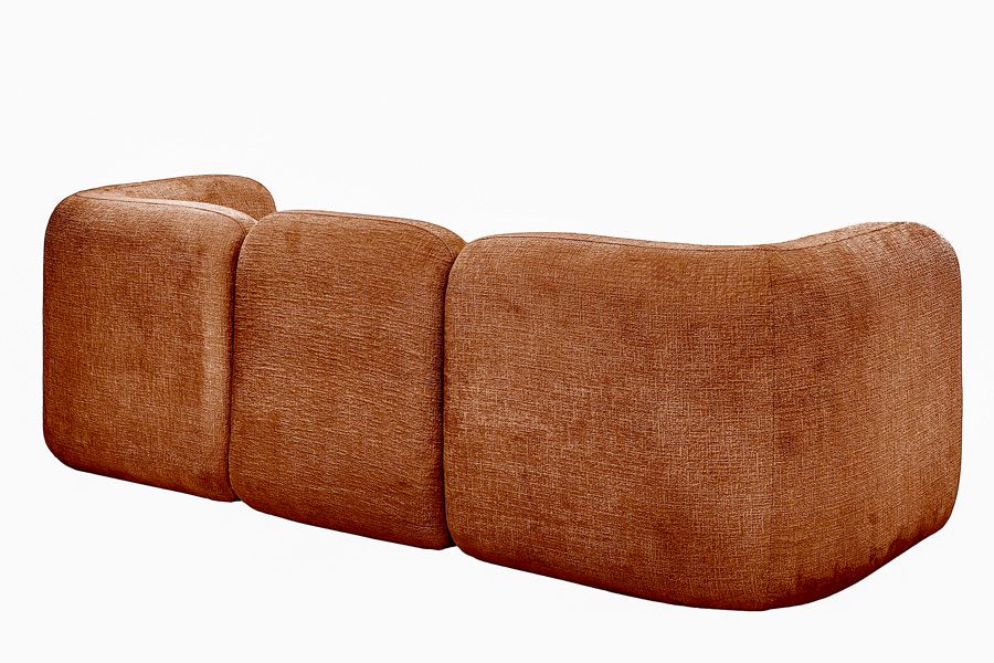 Munich Three Seat Sofa - Terracotta-view3