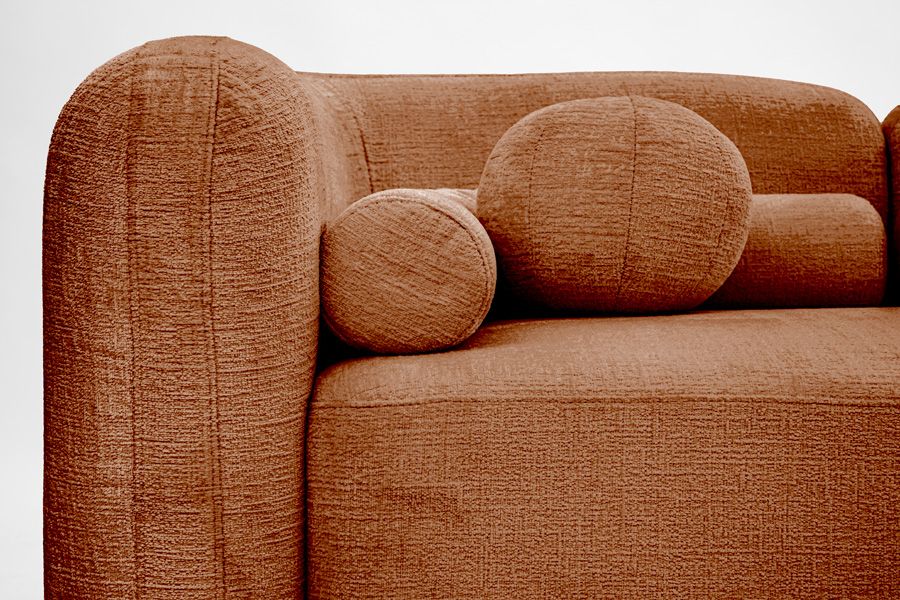 Munich Three Seat Sofa - Terracotta-view4