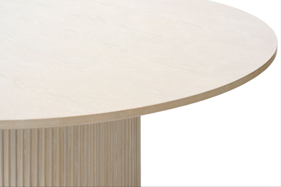 Ophelia Eettafel Rond Eiken Grijs Gewassen-view4