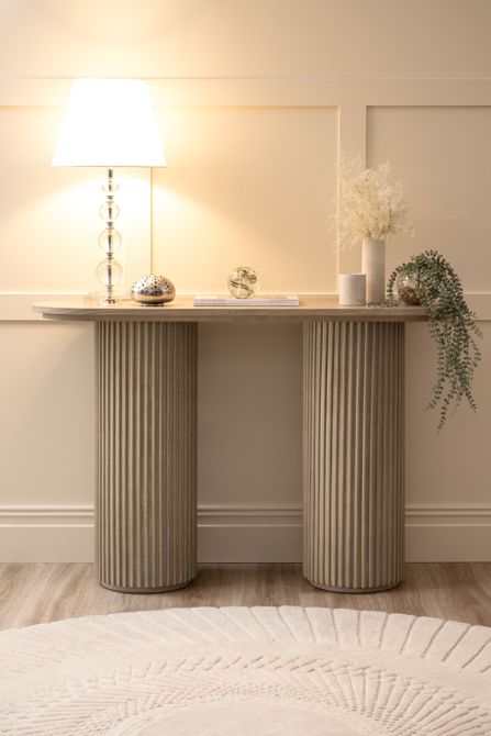 Ophelia Washed Grey Oak Console Table-view2