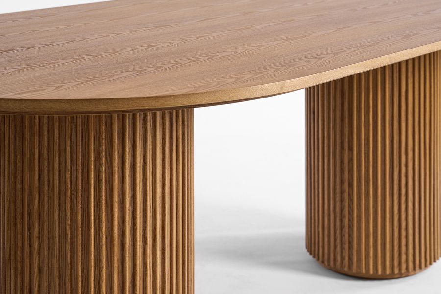 Ophelia Chestnut XL Dining Table and 10 Madison Light Taupe Dining Chairs-view7
