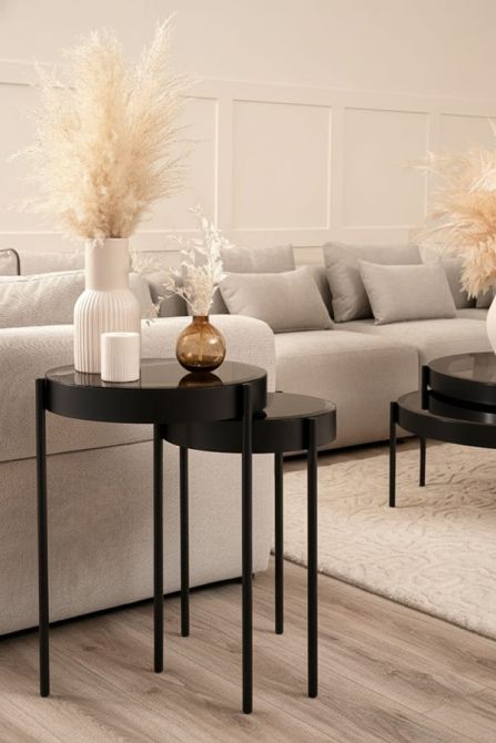 Orion Set Bijzettafeltjes Zwart-view2