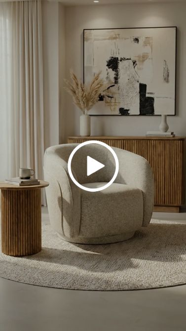 Orla Draaifauteuil Travertijn-view4