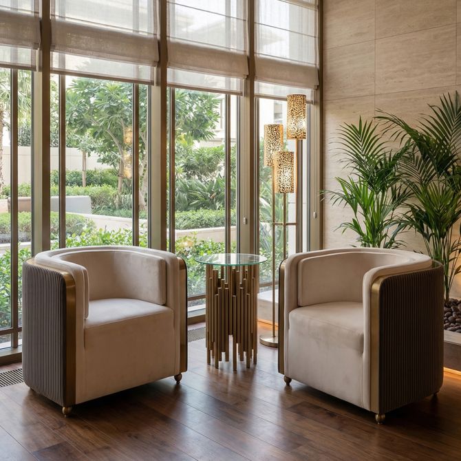  Ozman Lounge Fauteuil Krijtwit/Mink-view9