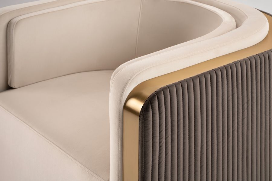  Ozman Lounge Fauteuil Krijtwit/Mink-view7