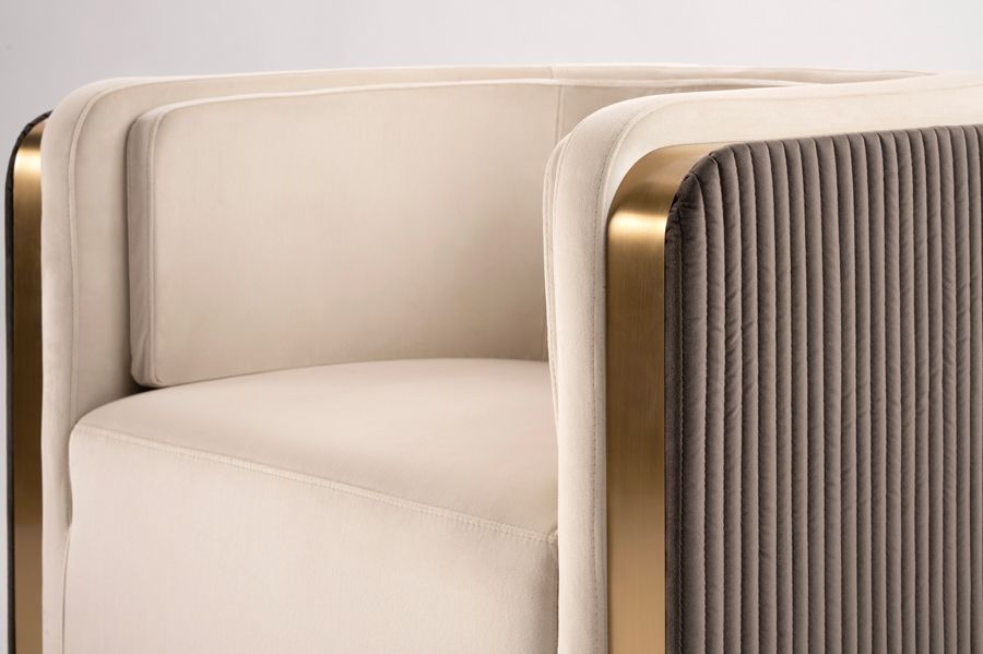  Ozman Lounge Fauteuil Krijtwit/Mink-view8