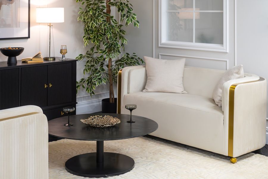 Ozman Canapé 2 places – Craie-view2